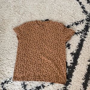 Top shop leopard print mock neck